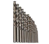 Set Brocas de Metal 15 Pcs, Cobalto Oxidado Dorado, Ángulo 135° - Alta Durabilidad, Resistencia al Calor, Para Metales Duros y Taladros Eléctricos
