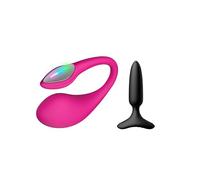 Set Bundle LOVENSE Lush 4 + LOVENSE Hush 2 1" - Vibrador Punto G Controlado por App + Plug Anal para Mujeres y Parejas, Doble Vibrador a Distancia, Juguete Sexual Ergonómico de Silicona Médica