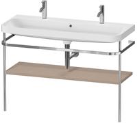 Set c-bonded Duravit Happy D.2 Plus con soporte metálico, 1175x490mm, 1 agujero para grifo, HP4849O75750000, Color: Decoración de lino