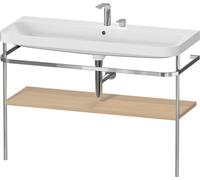 Set c-bonded Duravit Happy D.2 Plus con soporte metálico, 1175x490mm, 2 agujeros para grifo, HP4839E71710000, Color: Roble mediterráneo Chapa de madera auténtica