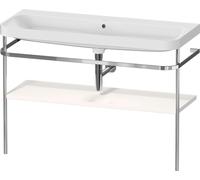 Set c-bonded Duravit Happy D.2 Plus con soporte metálico, 1175x490mm, sin agujero para grifo, HP4839N22220000, Color: Decoración blanca de alto brillo