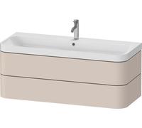 Set c-bonded Duravit Happy D.2 Plus suspendido, 1175x490mm, 2 cajones, 1 agujero para grifo, HP4349O83830000, Color: Decoración supermate color topo