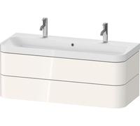 Set c-bonded Duravit Happy D.2 Plus suspendido, 1175x490mm, 2 cajones, 1 agujero para grifo, HP4379O22220000, Color: Decoración blanca de alto brillo