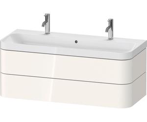 Set c-bonded Duravit Happy D.2 Plus suspendido, 1175x490mm, 2 cajones, 1 agujero para grifo, HP4379O22220000, Color: Decoración blanca de alto brillo