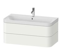 Set c-bonded Duravit Happy D.2 Plus suspendido, 975x490mm, 2 cajones, 1 agujero para grifo, HP4348O8484, Color: Decoración blanco supermate