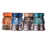 Set Café Colombiano Liofilizado Soluble J. Valdez Sabores Dulce de Leche Avellana Original y Descafeinado - Pack de 4