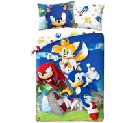 Set Cama Sonic Hedgehog Tails Knuckles Funda Nórdica 140x200 Original Algodón
