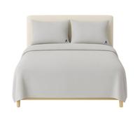Scalpers - Juego de Cama Waffle de 3 Piezas - Funda Nórdica 260x240 + Funda Almohada (x2) 50x105-100% Algodón - 144GSM - Gris Waffle Cierre De Botones Haze
