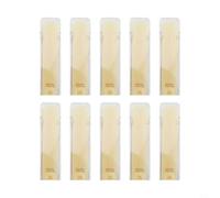 Set Cañas Saxofón Alto 10uds Para Principiantes | Secado natural 2 años, fuerza 1.0 a 3.5, respuesta rápida, sonido estable, incluye cajas plástico(Strength1.5)