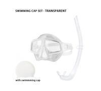 (Set Cap-Trans) Set professionale per maschera e boccaglio da sub per adulti, attrezzatura per lo snorkeling,