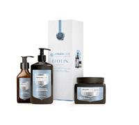 Set Capilar Arganicare Ritual Biotina - 4 piezas: Champú, Acondicionador, Mascarilla y Sérum Profesional - Fortalece, nutre y repara el cabello