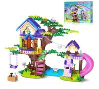 Set Casa Árbol Friends con Luces LED, 791 PCS Casa Bosque City con Columpio, Navidad & Pascua para Niños, Niñas y Niños 6 7 8-12+