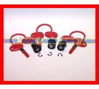Set Cerradura 3 Piezas Para Baúl Y Maletas GIVI Todos Tipos Z228 Llave Rojo Z228