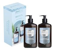 Set Champú + Acondicionador Biotina 400ml | Fortalece y Estimula el Crecimiento Capilar | Cabello Fino, Débil o Quebradizo | Sin Sulfatos ni Parabenos