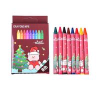 Set Color Christmas Crayons - Harmless Easy Grip, Kids Drawing Preschool Party Favors, Smooth Glide Pigmentation for Kindergarten Travel Home Painting, Coloring Supplies, Multi Color