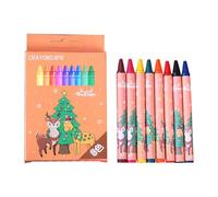 Set Color Christmas Crayons - Harmless Easy Grip, Kids Drawing Preschool Party Favors, Smooth Glide Pigmentation for Kindergarten Travel Home Painting, Coloring Supplies, Multi Color