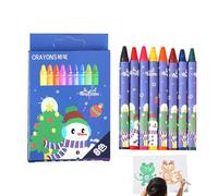 Set Color Christmas Crayons - Harmless Easy Grip, Kids Drawing Preschool Party Favors, Smooth Glide Pigmentation for Kindergarten Travel Home Painting, Coloring Supplies, Multi Color