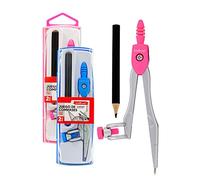SET COMPÁS CON PORTALÁPIZ STARPLAST - 4 colores, incluye 1 lápiz, caja protectora, para oficina o uso escolar - PACK 2 SURTIDO