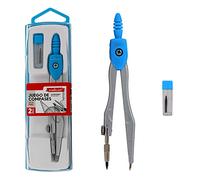SET COMPÁS STARPLAST - 4 colores, incluye 1 tubo con mina, caja protectora, para oficina o uso escolar - AZUL