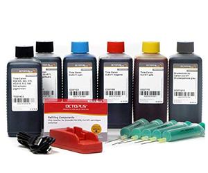 Set Completo con reseteador para Cartuchos Canon PGI-550 CLI-551 con 6X 1000 ml Tinta de para Impresora Canon Pixma IP 8700, IP 8750, MG 6300, MG 6350, MG 7100, MG 7150, MG 7500, MG 7550 (no OEM)