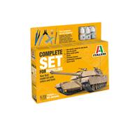 Italeri 72004 1:72 M-1 Abrams - Set completo de construcción de maquetas, kit de construcción, construcción de modelos de pie, manualidades, aficiones, pegar, kit de plástico, incluye accesorios