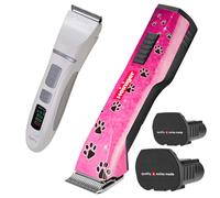 Set compuesto por la máquina de corte Heiniger Saphir Pink con 2 pilas y la máquina de corte GogiPet Tornado