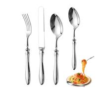 Set - Conjunto,Tenedores Y Cucharas De Acero Inoxidable Para Almuerzo Y Cena