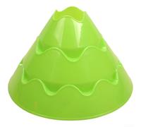 Set Conos Señalización 4 Grandes Discos Fútbol Entrenamiento Flexibles PE Visibilidad Dribbling Pista 25x15cm(Green)