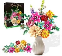 Set Constr. Ramo Flores (891 Piezas): Kit Plantas/Flores Artif. | Juguete niños, Colección Botánica Adultos (Mujeres/niñas) | Regalos: Día Madre, cumpleaños, Navidad