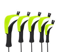 Set Copricapo Golf - 13x31 Cm Copri Testa Ibrido Lungo Collo, Copritesta Legno Antiscivolo Coperture Protettive | Protettivo Antipolvere per Ferro Driver Legno Mazze Custodia Borsa