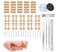 Set corrector de uñas encarnadas con tiras correctoras, levantador y lima de uñas, kit de herramientas profesionales de pedicura for uñas encarnadas y curvadas.