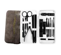 Set cortauñas Archivo de uñas incorporado Sharp Nail Clippers portátil Damas y hombres Herramientas de cuidado personal 15 piezas gris Juego de cortaúñas