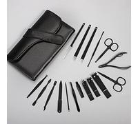 Set cortauñas Clippers de uñas de alta calidad Clippers de uñas de acero al carbono cuidado personal de belleza manicura de 15 piezas Juego de cortaúñas