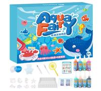 Set Creativo De Gelatina De Agua | Kit Elfos Mágicos del Agua | 8 Geles Mágicos, 8 Moldes con Formas, Kit De Gel De Agua Mágico para Animales | Kit De Gel De Agua Aqua Fairy Imaginativo, Juguetes