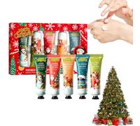 Set Crema de Manos Navidad 5 Piezas, Crema De Manos Navideña Set,Crema Hidratante y Reparadora,Hidratante y Humectante para Manos Secas,Agrietadas y Escamadas,Set de Regalo para Avidad, Cumpleaños