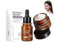 Set Crema De Retinol + Esencia De Retinol,Moisturizing Firming Cream, Sérum&Blam De Retinol, Reduce las Líneas de Expresión, Hidrata y Nutre, Reafirma la piel y Ilumina la tez