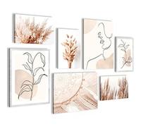 Set Cuadros Decorativos - COMPLETAMENTE LISTO PARA COLGAR - Imágenes - Pampasgras - 7 Partes - N022171a