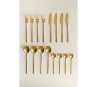 Set cubiertos 16 piezas dorados DORADO M