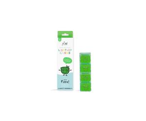 Set cubos verdes con luz 4 unidades - Cubos luminosos para baño - Glo Pals - Juego sensorial desde 3 años