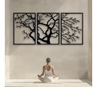 Set da 3 pezzi in Metallo dorato con Albero Della Vita, decorazione da parete in Metallo per casa, ufficio, Regalo di inaugurazione Della casa, scultura Moderna con Albero Della Vita per s