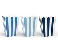 Set da 6 Box Contenitore in carta per popcorn pop corn design a strisce