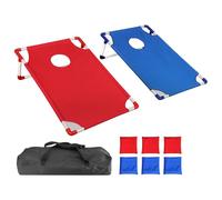 Set Da Gioco Cornhole - Gioco Di Lancio Dei Sacchetti Di Fagioli - Tabellone Da 22,8 X 20 Pollici | Incluye 8 Sacchetti Di Fagioli | Giocattolo Portatile Per Patio E Giardino | Bambini | Campeggio Per
