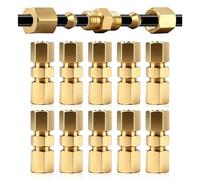 Set de 10 Connecteurs de Tuyau de Frein 4,75mm, Raccords en Acier Cuivré de Haute Résistance, Installation Facile Sans Embouts, Performance Stable et Durable pour Réparation et Entretien Systèmes de F