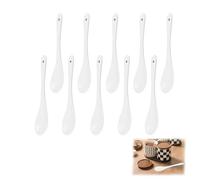 Set de 10 Cucharas de Porcelana de Jingdezhen, Cucharas Multifuncionales para Café, Té, Huevos y Sopa, Diseño Clásico en Blanco Puro, Seguras y Ecológicas, 12 cm de Largo