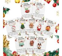 Set De 10 Piezas: Abrazos De Bolsillo Navideños, Pequeños Detalles Para Expresar Cariño En Estas Fiestas. Incluye 10 Mini Abrazos De Resina Con Tarjetas Conmovedoras Para Amigos(10PCS)