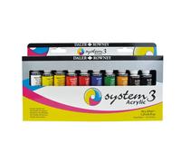 Set de 10 tubos de pintura acr lica Daler Rowney System3 para adultos - Materiales de pintura acr lica para artistas y estudiantes - Pinturas acr