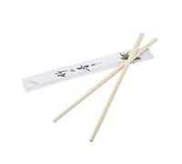 Set de 100 pares de palillos de bambú, 21 cm, empaquetado individualmente, desechables