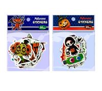 Set de 100 Pegatinas Doodle de Halloween - Motivos Góticos & Tiernos (Calabaza, Cráneo, Fantasma) | PVC Impermeable | DIY Bullet Journal, Decoración de Fiesta, Regalo