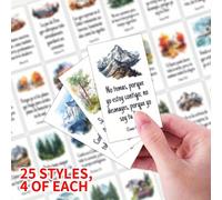 Set de 100 Tarjetas con Paisajes Españoles en Acuarela, Versículos Biblicos y Poemas - Ideal para Oraciones y como Regalos para Queridos en Navidad, Acción de Gracias, San Valentín y Pascua