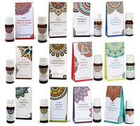 Set de 12 Aceites Aromáticos | Lavanda, Mirra, Sandalo, Romero, Almizcle, Rosa, Citronella, Salvia Blanca, Palo Santo, Ruda, Menta y Patchouli | Incluyen estuche y dosificador